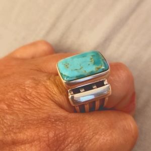 Turquoise ring  sterling silver